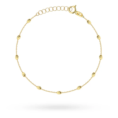 Złota bransoletka zdobiona diamentowaniem Jeso B-GW-587-585 marko