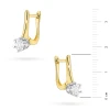 Kolczyki z żółtego złota na zapięciu angielskim dwa diamenty 0,08ct K0582.Z3.DIW.01 marko