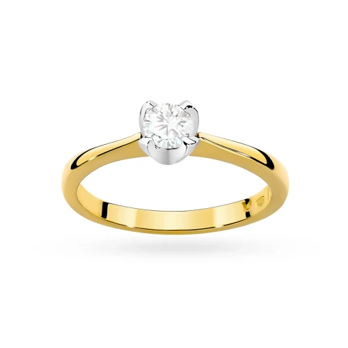 Klasyczny zaręczynowy pierścionek z żółtego złota z diamentem laboratoryjnym 0,30ct Lab Diamonds W0047.Z3.LDW.03 marko