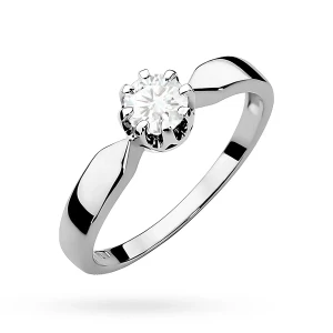 Klasyczny pierścionek zaręczynowy  diament laboratoryjny 0,50ct białe złoto Lab Diamonds