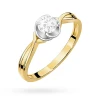Złoty pierścionek z fantazyjną szyną diament laboratoryjny Lab Diamonds W0329.Z3.LDW.02 marko