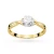 Złoty pierścionek z fantazyjną szyną diament laboratoryjny Lab Diamonds W0329.Z3.LDW.02 marko