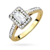 Prostokątny pierścionek ze złota z diamentem laboratoryjnym Lab Diamonds W0422.Z3.LDW.01 marko