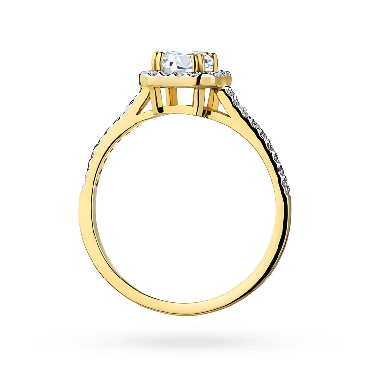 Prostokątny pierścionek ze złota z diamentem laboratoryjnym Lab Diamonds W0422.Z3.LDW.01 marko