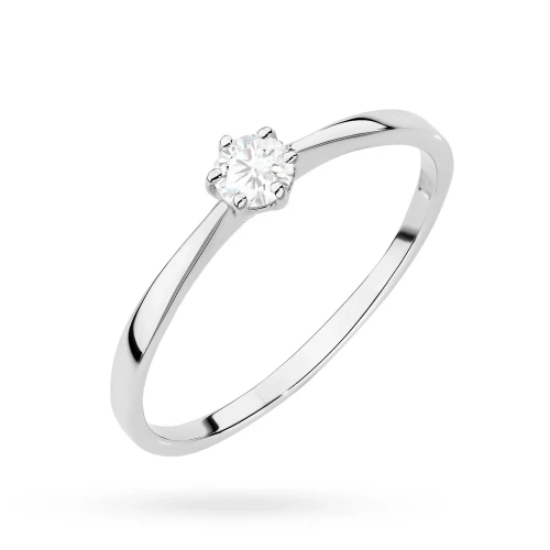 Minimalistyczny pierścionek z białego złota z diamentem laboratoryjnym 0,15ct Lab Diamonds W0579.B3.LDW.02 marko