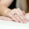 Pierścionek zaręczynowy z białego złota z rodolitem 0,50ct i brylantami Dynastia W0303.B3.RHR.01 marko