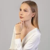 Bransoletka na sznurku czarne koraliki złote ozdoby Animo B1383-585-CZ marko
