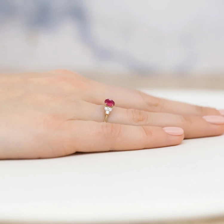 Złoty pierścionek z rubinem 0,60ct 585 Kultowa W0451.Z3.RUR.01 marko