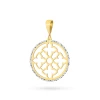 Złota zawieszka dwukolorowa ażurowa geometryczna ornament Jeso Z789-333 marko