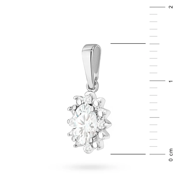 Zawieszka z białego złota z diamentami laboratoryjnymi markiza Lab Diamonds Z0513.B3.LDW.01 marko