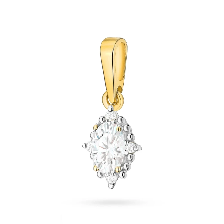 Złota zawieszka z diamentami laboratoryjnymi markiza gwiazda północy Lab Diamonds Z0512.Z3.LDW.01 marko