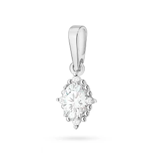 Zawieszka z białego złota z diamentami  laboratoryjnymi markiza gwiazda północy Lab Diamonds
