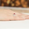 Pierścionek białe złoto z rubinem 0,60ct i brylantami Dynastia W0028.B3.RUR.01 marko