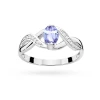 Pierścionek zaręczynowy z białego złota z tanzanitem Dynastia W0028.B3.TAP.01 marko