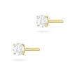 Klasyczne złote kolczyki dwa diamenty laboratoryjne 0,15ct na sztyfcie Lab Diamonds K0583.Z3.LDW.01 marko