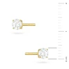 Klasyczne złote kolczyki dwa diamenty laboratoryjne 0,15ct na sztyfcie Lab Diamonds K0583.Z3.LDW.01 marko