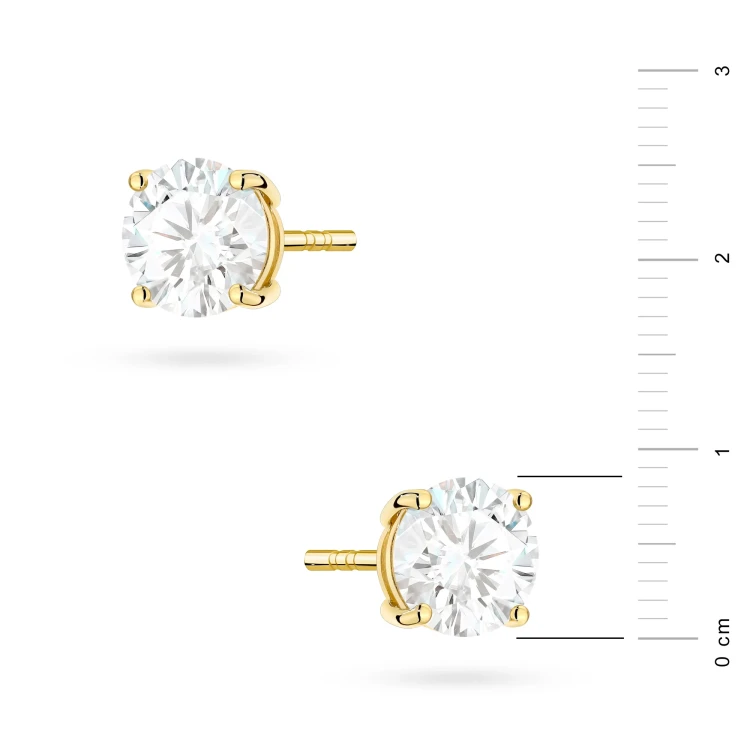Klasyczne złote kolczyki dwa diamenty 1,50ct na sztyfcie K0583.Z3.DIW.06 marko