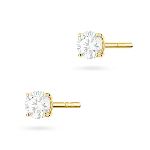 Klasyczne złote kolczyki dwa diamenty 0,30ct na sztyfcie K0583.Z3.DIW.02 marko