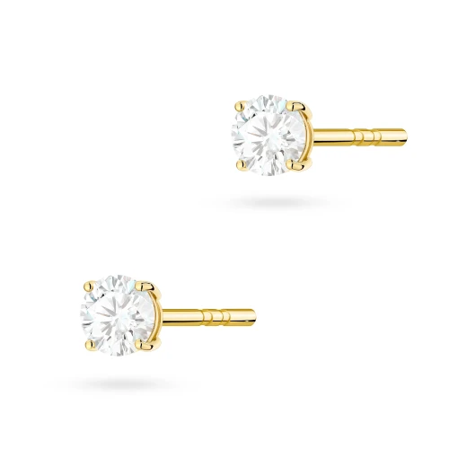 Klasyczne złote kolczyki dwa diamenty 0,15ct na sztyfcie K0583.Z3.DIW.01 marko