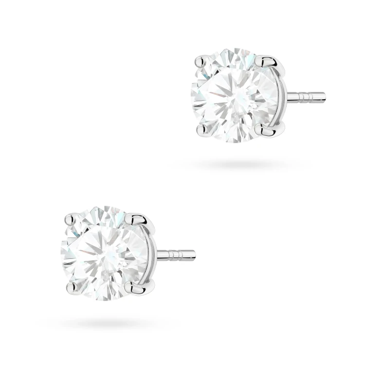 Klasyczne kolczyki z białego złota dwa diamenty laboratoryjne 2,00ct na sztyfcie Lab Diamonds K0583.B3.LDW.07 marko