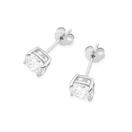 Klasyczne kolczyki z białego złota dwa diamenty laboratoryjne 1,50ct na sztyfcie Lab Diamonds K0583.B3.LDW.06 marko