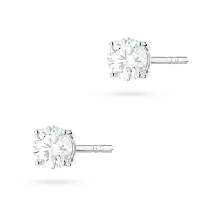 Klasyczne kolczyki z białego złota dwa  diamenty laboratoryjne 0,50ct na sztyfcie Lab Diamonds