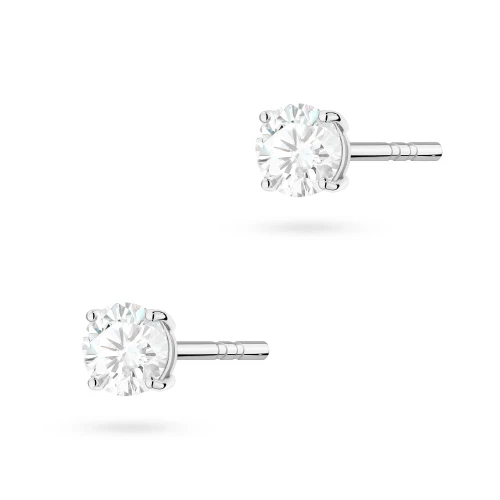 Klasyczne kolczyki z białego złota dwa diamenty laboratoryjne 0,30ct na sztyfcie Lab Diamonds K0583.B3.LDW.02 marko