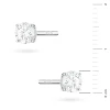 Klasyczne kolczyki z białego złota dwa diamenty laboratoryjne 0,30ct na sztyfcie Lab Diamonds K0583.B3.LDW.02 marko