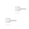 Klasyczne kolczyki z białego złota dwa diamenty laboratoryjne 0,15ct na sztyfcie Lab Diamonds K0583.B3.LDW.01 marko