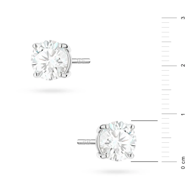 Klasyczne kolczyki z białego złota dwa diamenty 1,50ct na sztyfcie K0583.B3.DIW.06 marko