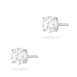 Klasyczne kolczyki z białego złota dwa  diamenty 1,00ct na sztyfcie