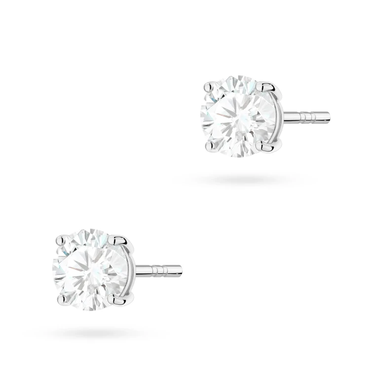Klasyczne kolczyki z białego złota dwa diamenty 1,00ct na sztyfcie K0583.B3.DIW.05 marko