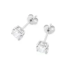 Klasyczne kolczyki z białego złota dwa diamenty 1,00ct na sztyfcie K0583.B3.DIW.05 marko