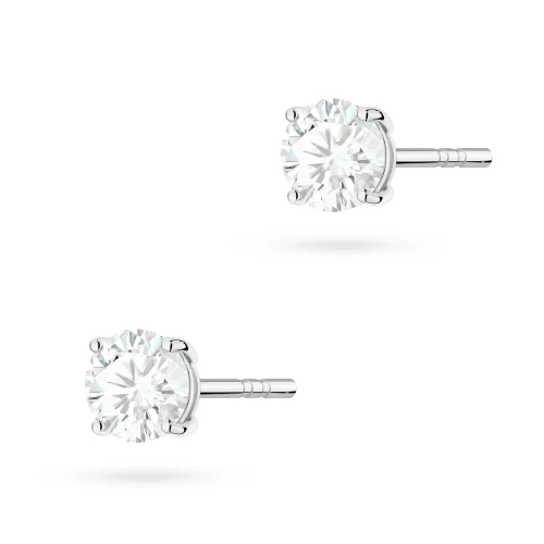 Klasyczne kolczyki z białego złota dwa diamenty 0,50ct na sztyfcie K0583.B3.DIW.03 marko