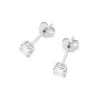 Klasyczne kolczyki z białego złota dwa diamenty 0,50ct na sztyfcie K0583.B3.DIW.03 marko