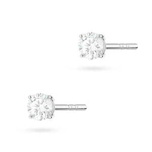 Klasyczne kolczyki z białego złota dwa  diamenty 0,15ct na sztyfcie