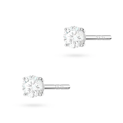Klasyczne kolczyki z białego złota dwa diamenty 0,15ct na sztyfcie K0583.B3.DIW.01 marko