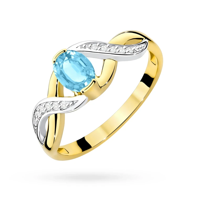 Złoty pierścionek zaręczynowy topaz Swiss 0,50ct Dynastia W0028.Z3.TOB.01 marko