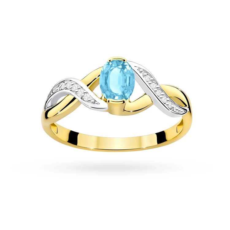 Złoty pierścionek zaręczynowy topaz Swiss 0,50ct Dynastia W0028.Z3.TOB.01 marko