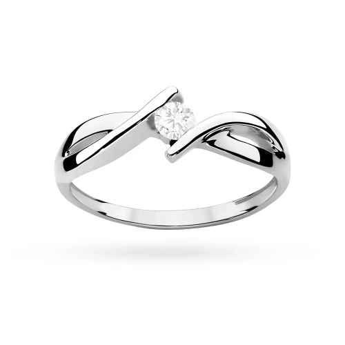 Zaręczynowy pierścionek białe złoto brylant 0,08ct Klasyka W0191.B3.DIW.02 marko