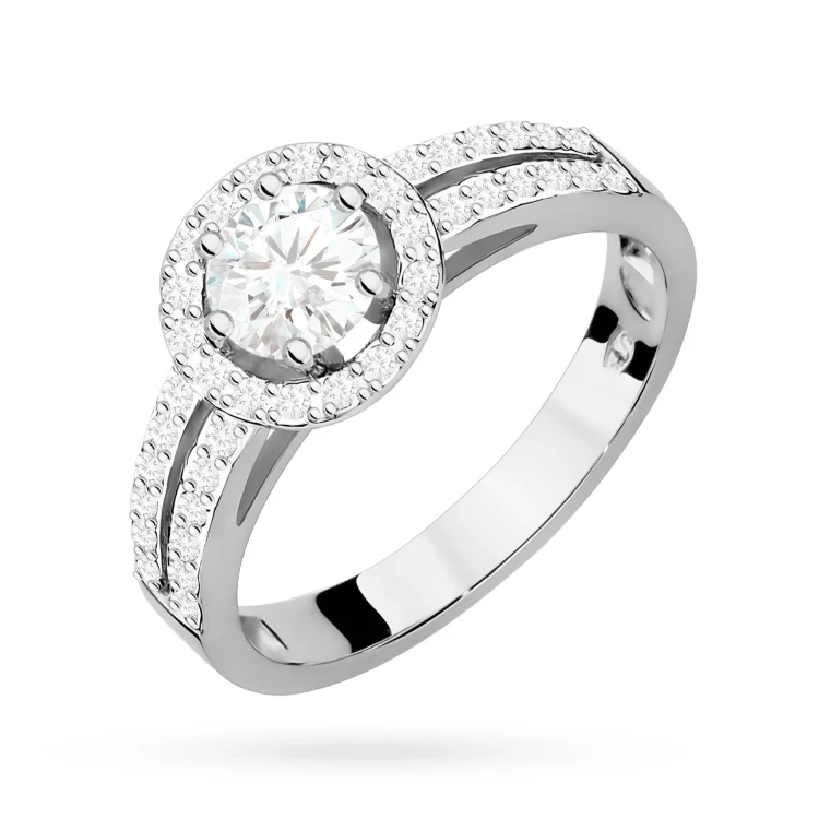 Pierścionek zaręczynowy z białego złota z okrągłym diamentem laboratoryjnym Lab Diamonds W0087.B3.LDW.01 marko