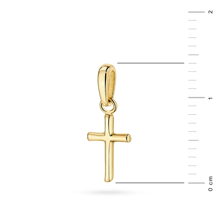 Złoty krzyżyk gładki minimalistyczny pr. 585 D579-585 marko