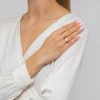 Złoty pierścionek diamentowana koniczynka Supreni P-GW-044-585 marko