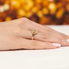 Złoty pierścionek diamentowana koniczynka Supreni P-GW-044-585 marko