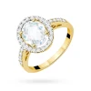 Okazały złoty pierścionek zaręczynowy z owalnym diamentem laboratoryjnym Lab Diamonds W0080.Z3.LDW.01 marko