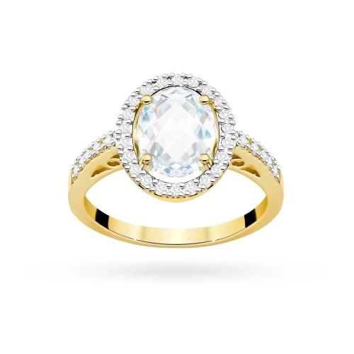 Okazały złoty pierścionek zaręczynowy z owalnym diamentem laboratoryjnym Lab Diamonds W0080.Z3.LDW.01 marko