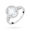 Okazały pierścionek zaręczynowy z białego złota z owalnym diamentem laboratoryjnym Lab Diamonds W0080.B3.LDW.01 marko