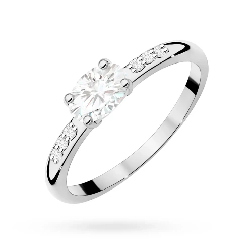 Złoty pierścionek zaręczynowy z białego złota z owalnym diamentem laboratoryjnym Lab Diamonds W0077.B3.LDW.01 marko