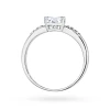 Złoty pierścionek zaręczynowy z białego złota z owalnym diamentem laboratoryjnym Lab Diamonds W0077.B3.LDW.01 marko