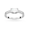 Pierścionek zaręczynowy z białego złota z prostokątnym diamentem laboratoryjnym Lab Diamonds W0105.B3.LDW.01 marko